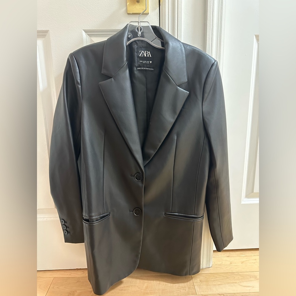 Black Leather Blazer